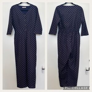 :Price Firm: Bohme Antonette Geometric Modern Navy Jumpsuit